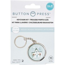 We R Button Press Keychain Kit-Makes 2 - 3 Pack