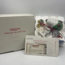 NEW Danbury Mint Snoopy Woodstock Flying Ace Porcelain Figure Posable Arms Head