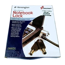 Lot of 4 Laptop Cable Lock Skilcraft Kensington 6ft Two Keys Silver Ability One