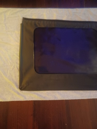 Jeep Wrangler JKU Soft Top Window 2007-2018 4Dr Rear Black Oem Drivers Side Left - Picture 2 of 11