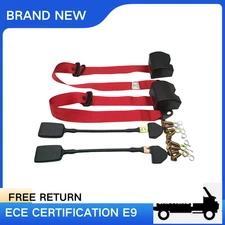 2 Set 3-point Adjustable Retractable Shoulder Seat Belt Straps For Dodge Dakota