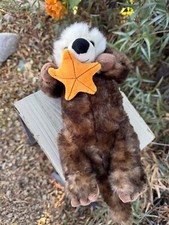 Owen The Sea Otter Plush 14  L Brown Otter With Orange Starfish Ocean Mammal Fun