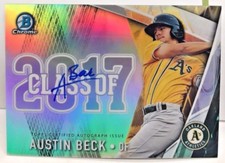 Austin Beck 2017 Bowman Chrome Draft Class of Refractor Autograph Auto #'d 5/250