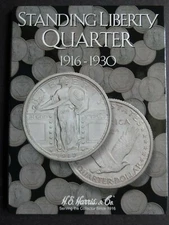 He Harris Standing Liberty Quarters Coin Folder 1916-1930 Album Book 2687