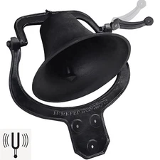 Large Church Cast Iron Dinner BELL 24X22" School Antique Vintage Style outdoor