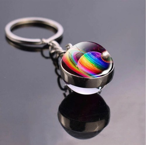 Solar Planet Galaxy Nebula Earth Moon Mars Key Chain Ring Fob Car Home Office UK - Picture 20 of 27