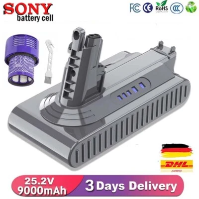 9000mAh V10 Ersatzakku für Dyson V10 25.2V Animal Absolute Motörhead Staubsauger