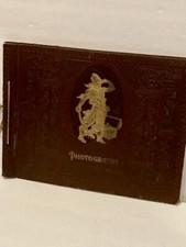 Vintage Harlich Photo Album Embossed Faux Leather Cover 14 Pages Made in USA