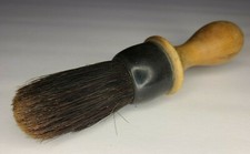 Antique Shaving Brush- Horse Hair w/Wooden Handle- Rubberset Trademark- 5" long