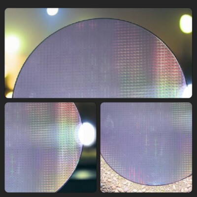 12inch CPU Wafer Pendulum Piece Photoetching Circuit Chip Silicon Wafer+Bracket