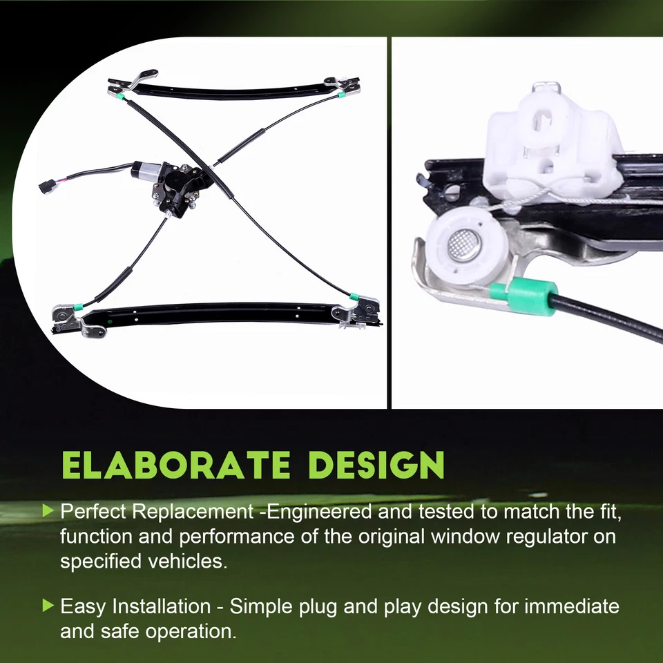 Para Chrysler Dodge Caravan 2001-2003 delantero izquierdo con regulador de ventana eléctrica del motor Foto 4 de 4
