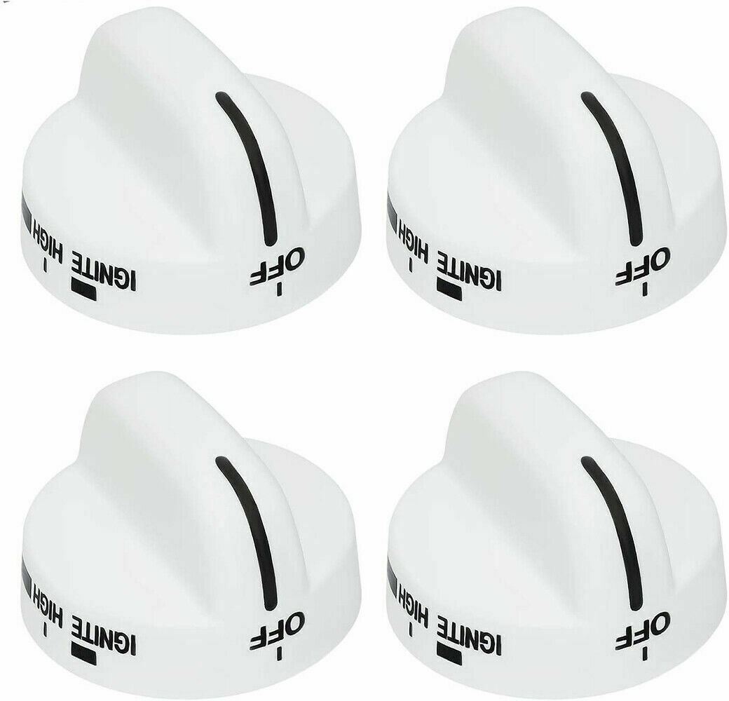 4 Range Burner Control Knobs for Whirlpool Amana Gas Stove Top 8273104