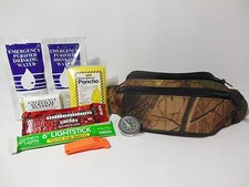 1 DAY EMERGENCY SURVIVAL KIT EDC CAMPING HIKING HUNTING FISHING with CAMO Fanny