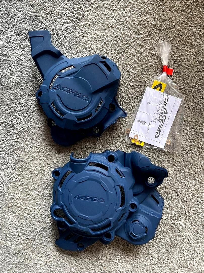 HUSQVARNA TC 125  2023 - 2026  ACERBIS X-POWER CLUTCH & IGNITION COVER BLUE
