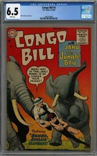 CONGO BILL #5 CGC 6.5 WHITE PAGES DC COMICS 1955