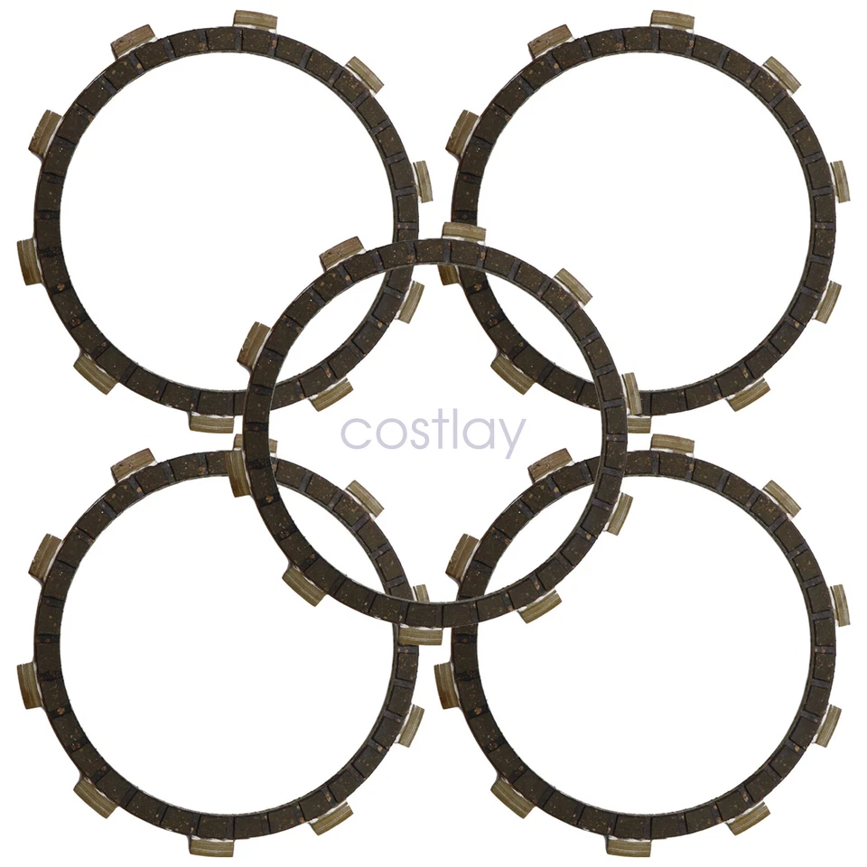 5 piezas placas de fricción de embrague para Yamaha DT125 RD200 RS100 MX175 3HA-16321-00 EE. UU. Foto 2 de 4