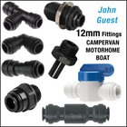 John Guest JG 12mm Push Fit SpeedFit Fittings - Caravan/Motorhome/Boat/Campervan