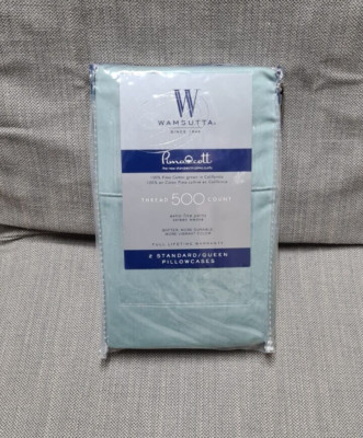 2er Set Kissenbezüge Wamsutta PimaCott 500 TC AQUA *NEU!