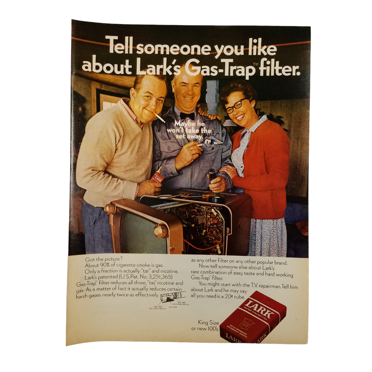 lark tobacco (cigarette) 1969 Lark Cigarettes Ad, Saturday