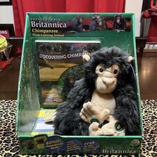 Encyclopedia Britannica Chimpanzee Plush Interactive Learning Animal NEW IN BOX