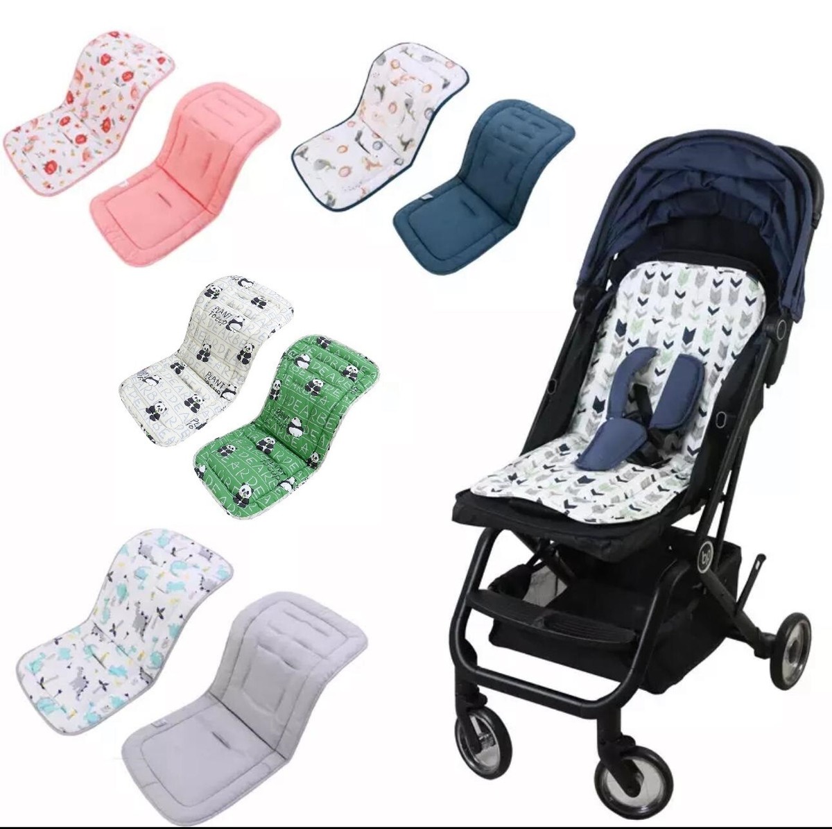 Universal Seat Liner Pushchair Double Sided Soft Pram Cotton Buggy