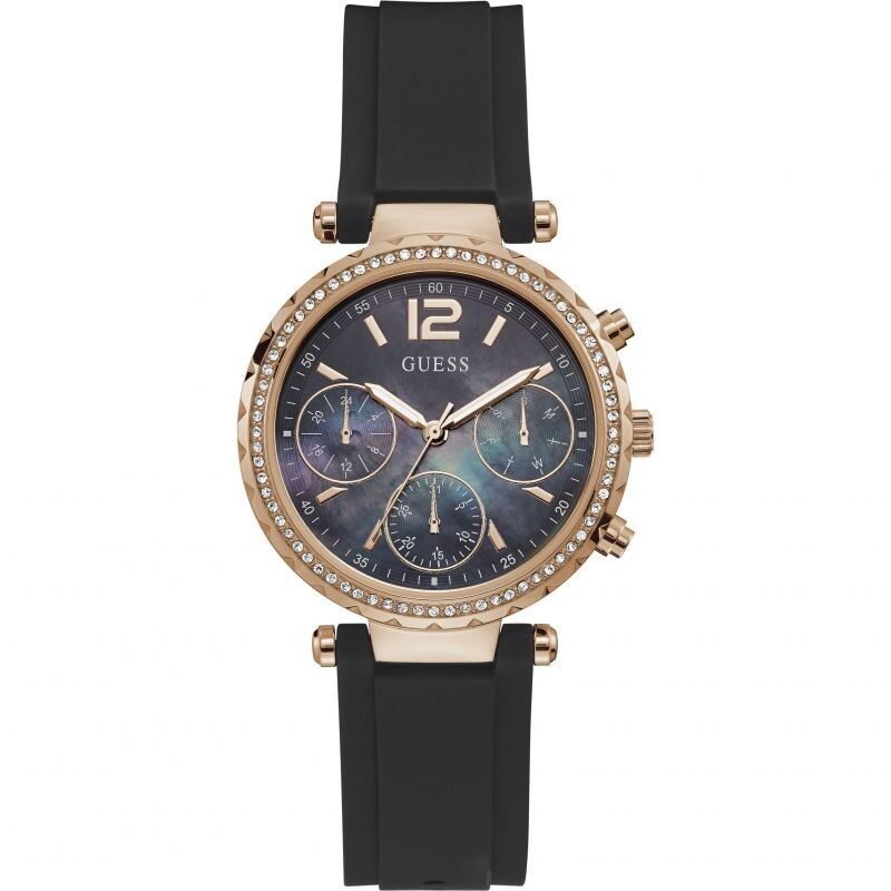 Brand New Ladies Guess Solstice Rose Gold Dark Pearl Dial Watch GW0113L2 £179