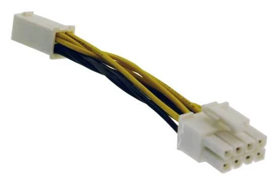 ATX 4 Pin Male to 8 Pin Female EPS CPU Power Converter Cable Lead Adapter 12V - Image 3 of 4