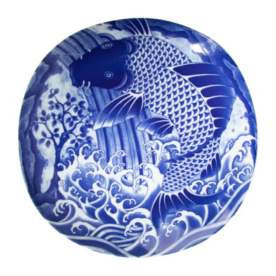 NEW Concept Japan Koi Carp Plate Blue 25cm