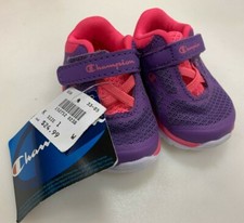 Champion Baby Girls 1W Shoes Sneakers Neon Pink Purple Toddler Shoe Size Sz 1 W
