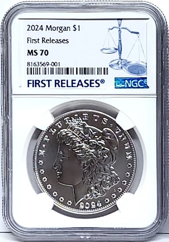 2024 uncirculated morgan silver dollar ngc ms 70 first releases fr