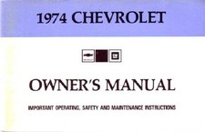 1974 Chevrolet Impala Owners Manual 1974 Chevrolet Impala Owners Manual