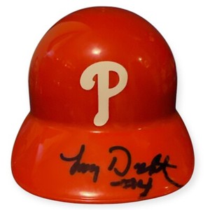 Lenny Dykstra signed Phillies souvenir batting helmet -In Person ✍🏻 Not A Mini