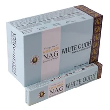 Vijayshree Golden Nag White Oudh natural Incense 12 Pack 180 incense Sticks