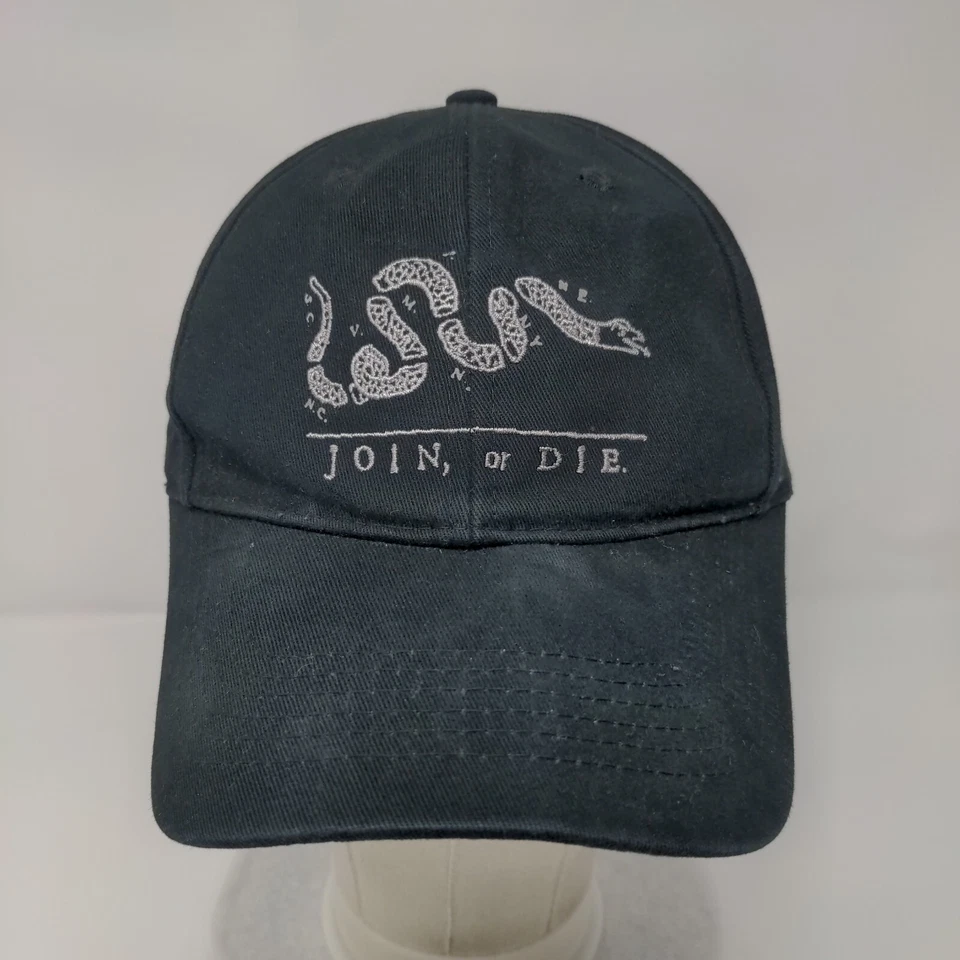 Join Or Die Шапка с ремешком черный OSFA Регулируемая вышитая 6 панелей Rothco - Изображение 2 из 4