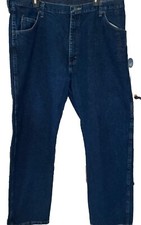 Wrangler Premium Jeans Mens Size 42x30 Blue Denim Dark Wash 96501MR Authentic