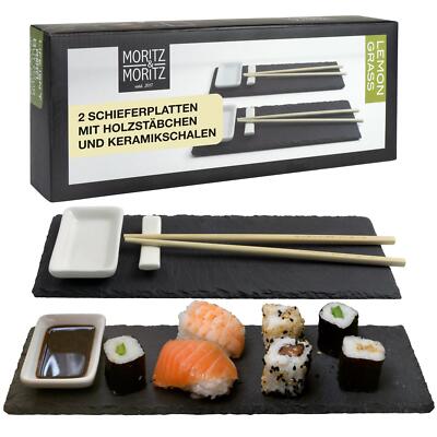 Moritz & Moritz Schieferset Lemon Grass - Schiefer Sushi Set