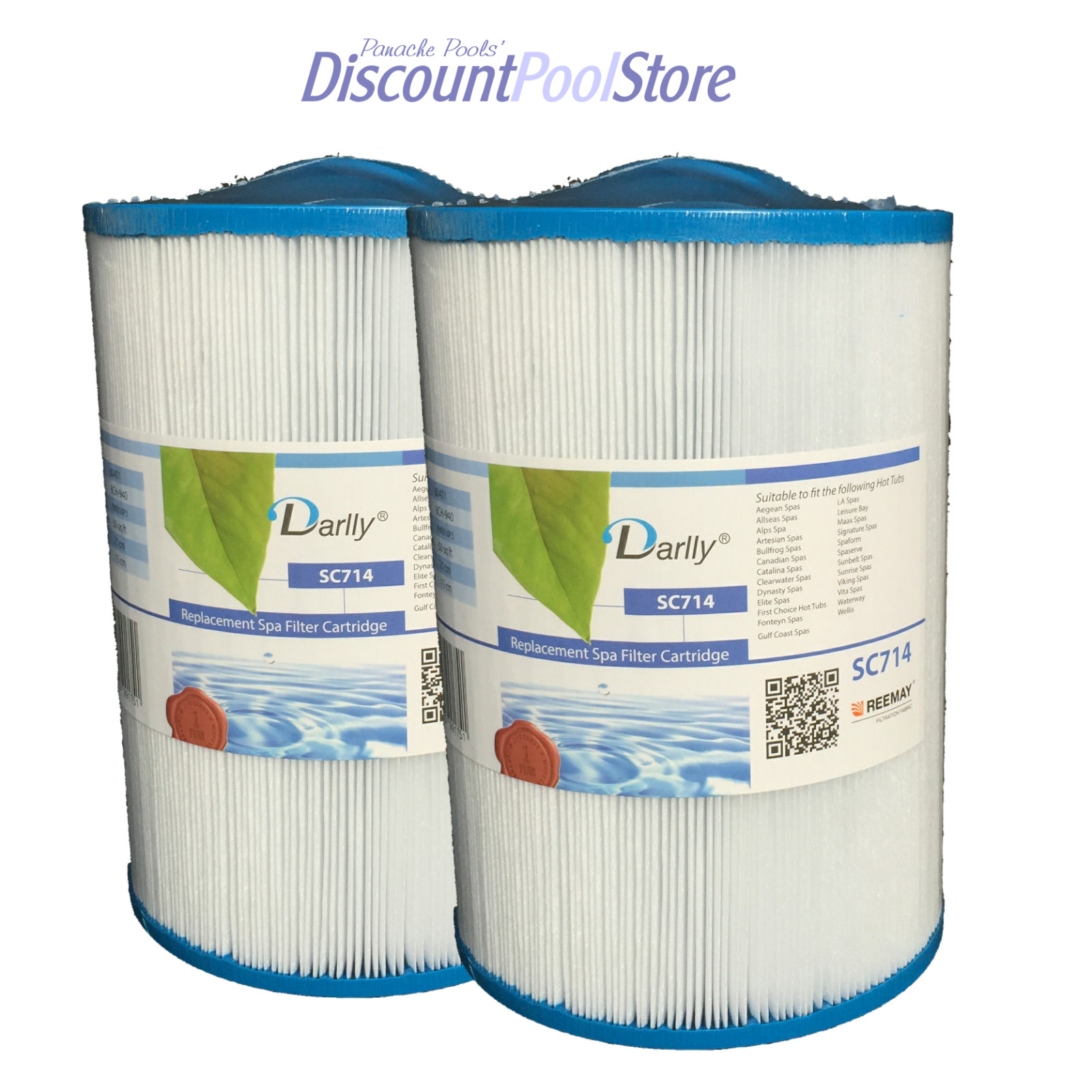 2 x Filters 6CH-940 PWW50 SC-714 Spa Hot Tub Filter Spas Tubs
