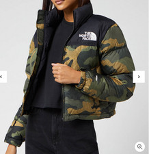 north face puffer jacket camo