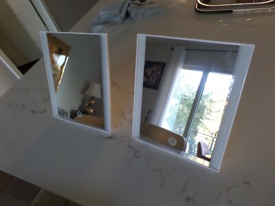 TWO NEW Conair LED USB Lighted Mirrors - 1x Magnification NWOB WHITE