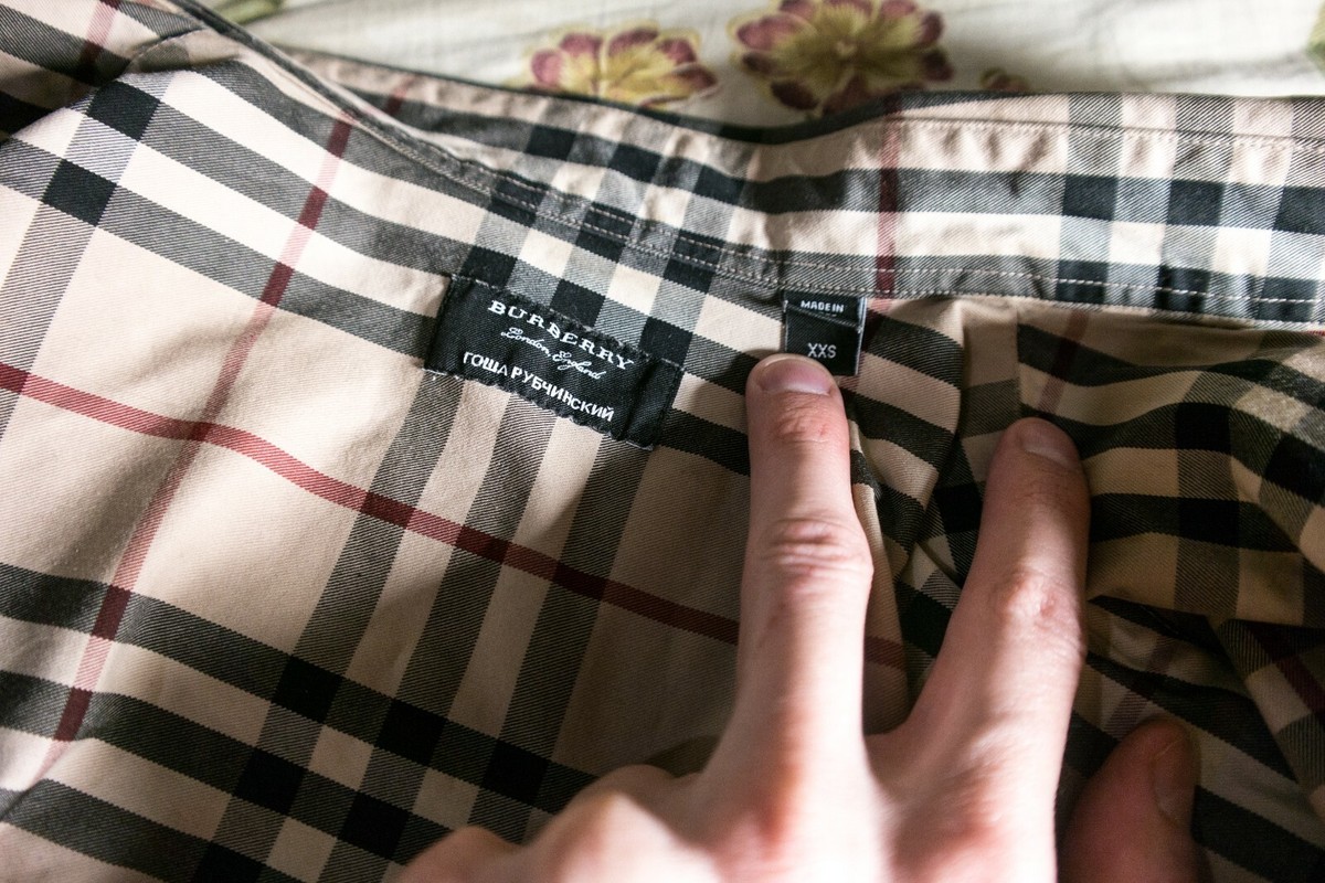 Burberry x Gosha Rubchinskiy oversized shirt Logo nova check Burberry x Gosha Rubchinskiy oversized shirt Logo nova check