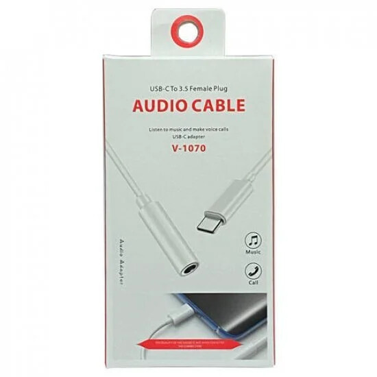 VEN-DENS Type C to 3.5mm Audio Jack Cable - Audio Adapter for Samsung /Huawei