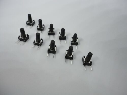 Paquete de 10 piezas Lote de 6x6x10 mm Microbotón Pulsador Táctil Interruptor Lateral 2 Pines - Imagen 3 de 8