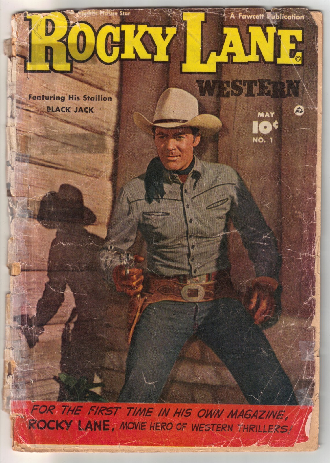 Rocky Lane Western Lot of 5 (1,2,4,11,29) Low Grade Golden Age Fawcett