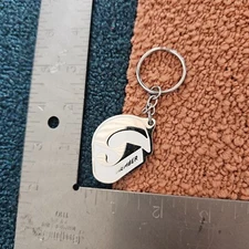 Glossier Members Only Keychain Silver White Metal 2" W4a