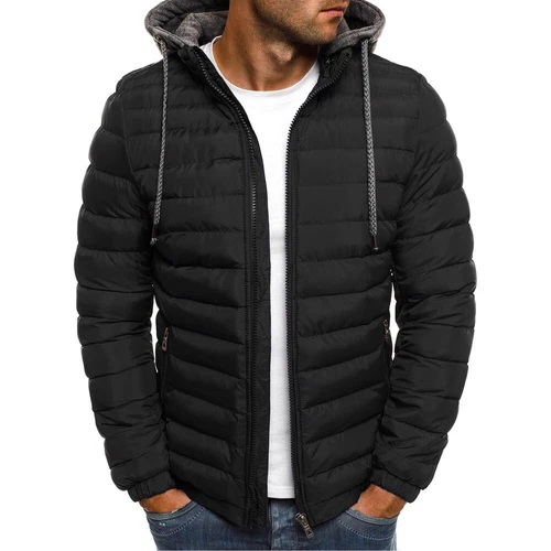 Männer Winter Warme Kapuze Mantel gesteppt Gepolsterte Blase Jacke Tops Outwear - Bild 19 von 27