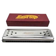 EASTTOP 24hole Double Sided Harmonica Tremolo Diatonic Harmonica Blues Garpa C&G