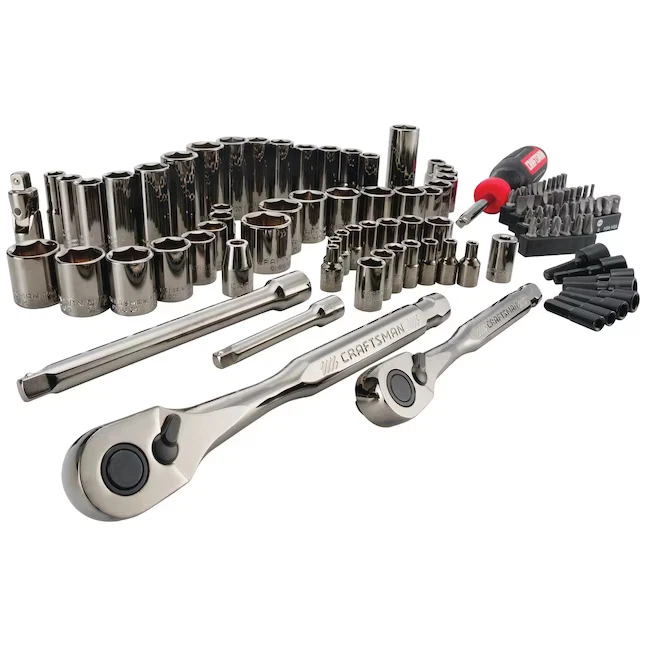 NEW Craftsman 105 PC. SAE Metric Gunmetal Chrome Mechanics Tool Set CMMT45304