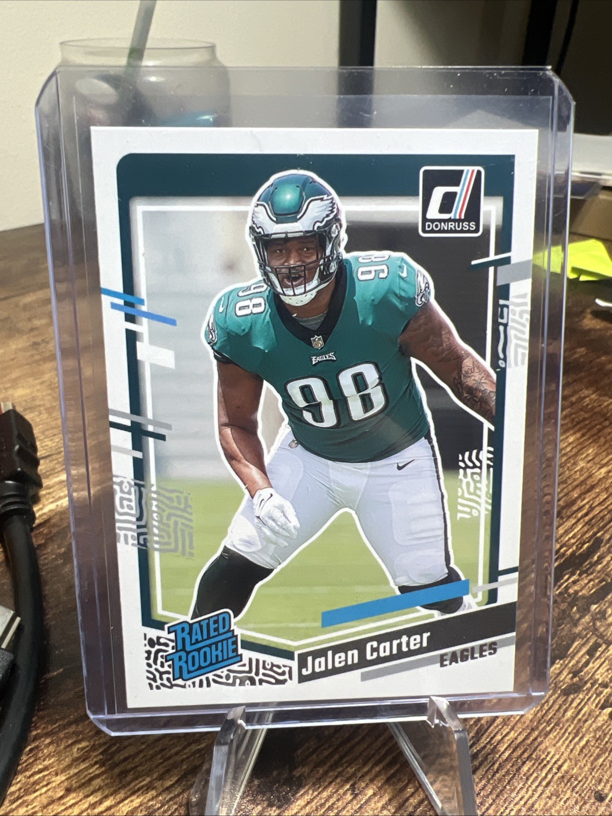 2023 Donruss #381 Jalen Carter Rated Rookie RC Philadelphia Eagles Aqueous Test!