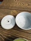 Vintage Green Enamel Toy Cookware Set 3pc Mini Pots Pans Lids Play Kitchen — photo 10