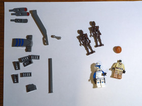 LEGO 75012 Captain Rex Phase 2 Pauldron Kama sw0450 sw0359 + Build Pieces EUC